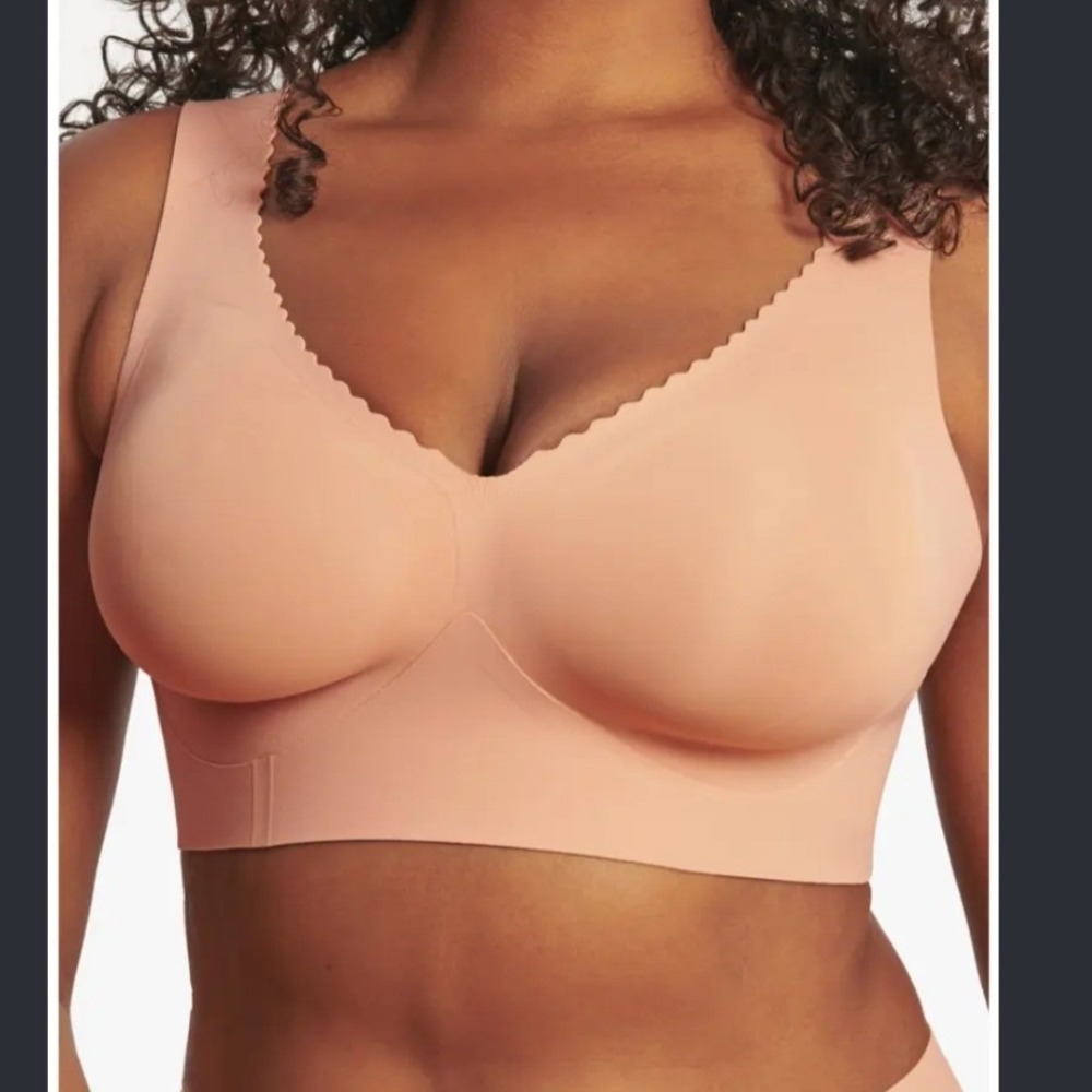 Evelyn Bobbie The Evelyn Bra Nude Tan Wireless Bra Women XL EB CORE * No Pads